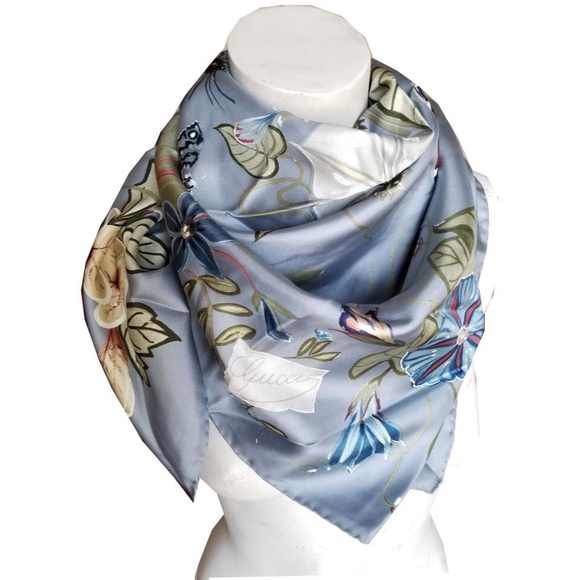 Gucci Accessories - Gucci Kris Knight floral silk scarf